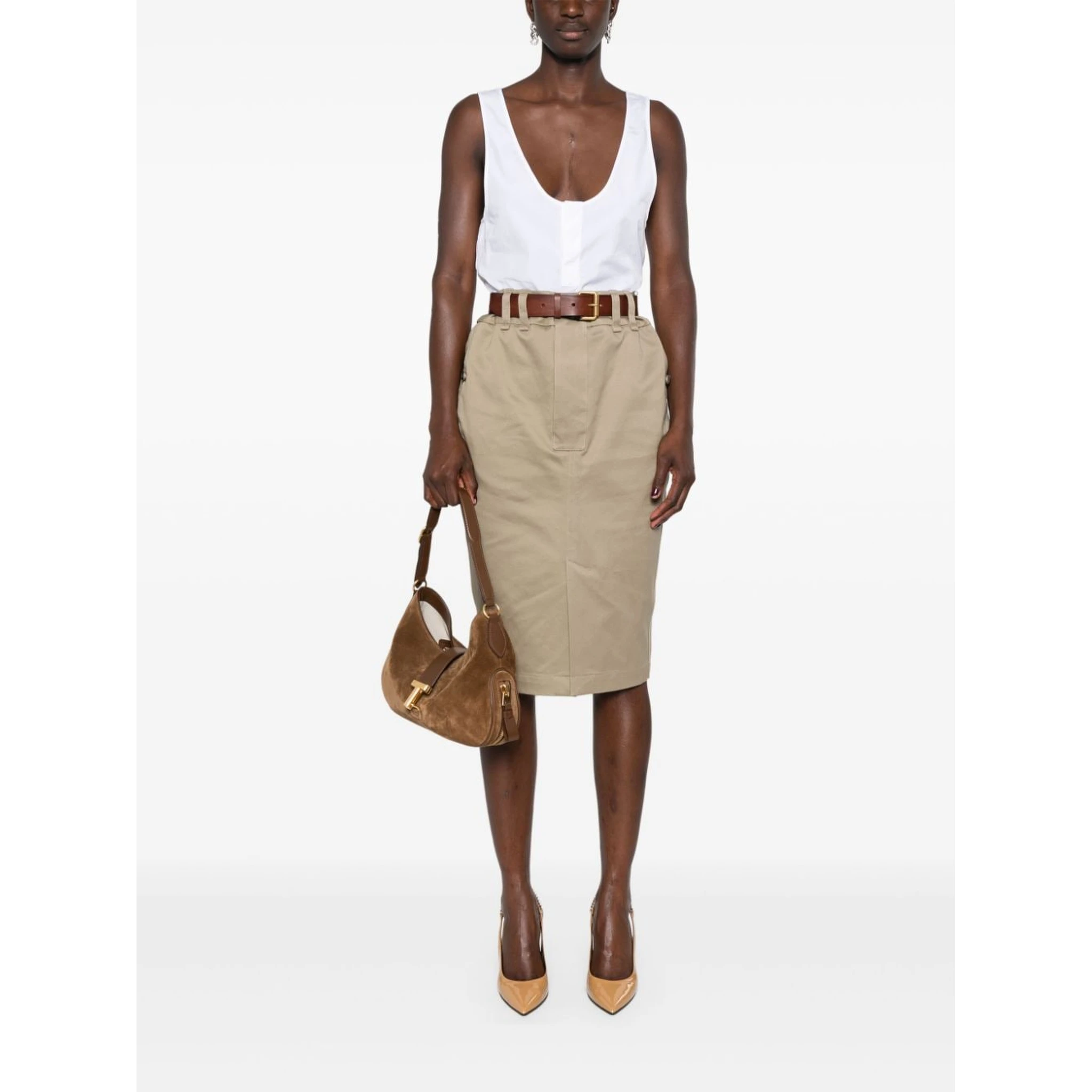 Semi-Sheer Henley Tank Top