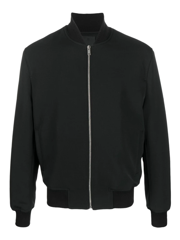 wool logo lettering bomber jacket