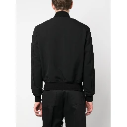 wool logo lettering bomber jacket