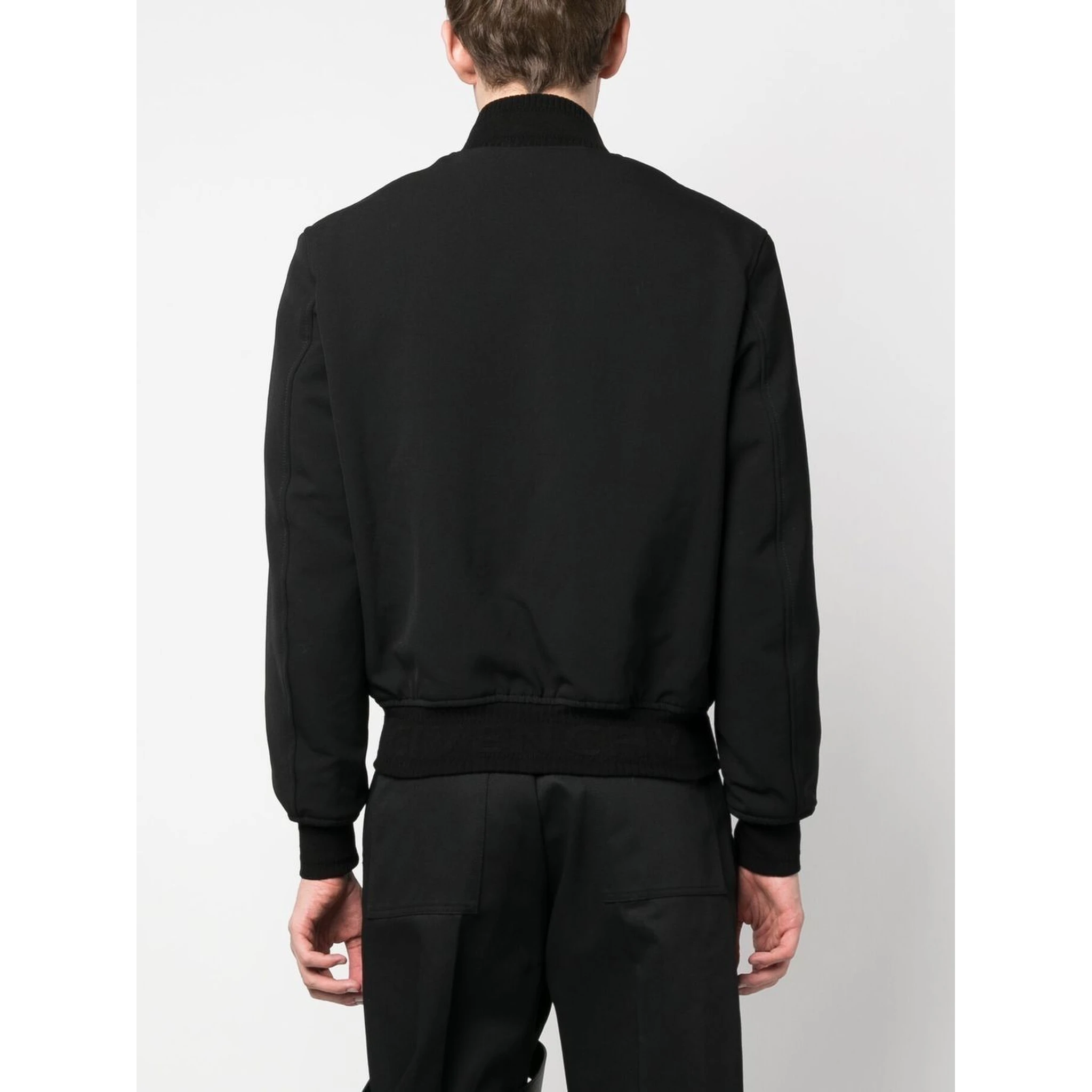 wool logo lettering bomber jacket