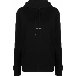 Hoodie Organic Cotton Kangaroo Pocket In Black