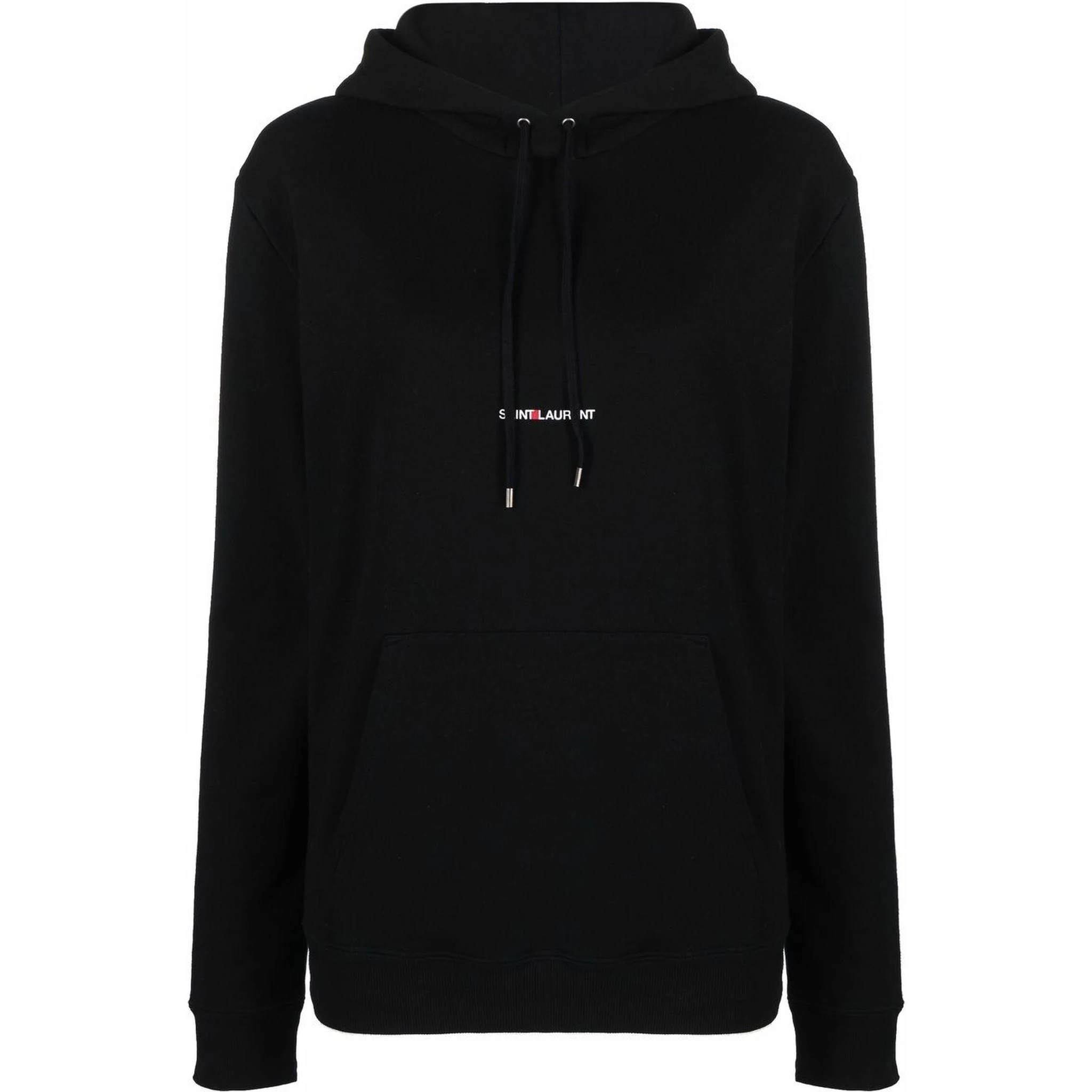 Hoodie Organic Cotton Kangaroo Pocket In Black
