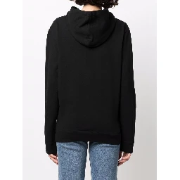Hoodie Organic Cotton Kangaroo Pocket In Black