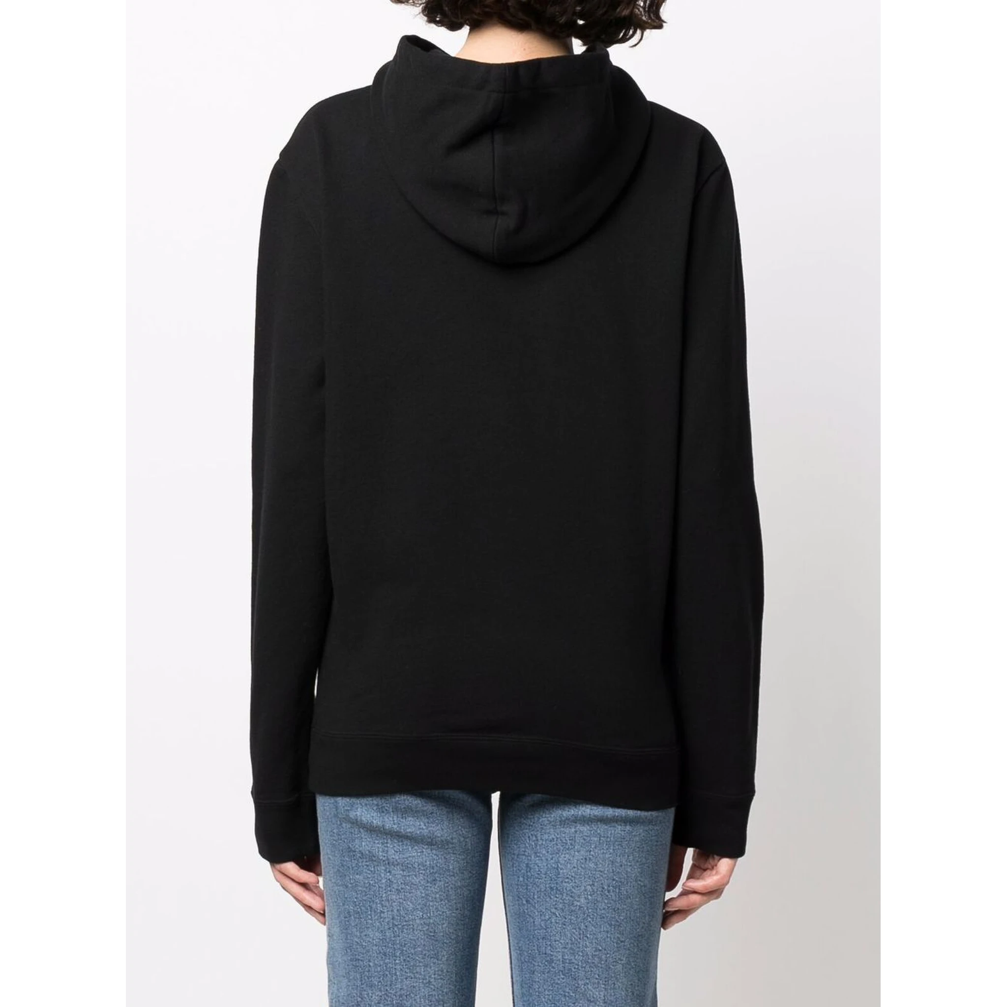 Hoodie Organic Cotton Kangaroo Pocket In Black