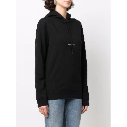 Hoodie Organic Cotton Kangaroo Pocket In Black