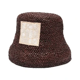 Ficiu Bucket Shape Patch Detail Hat In Brown
