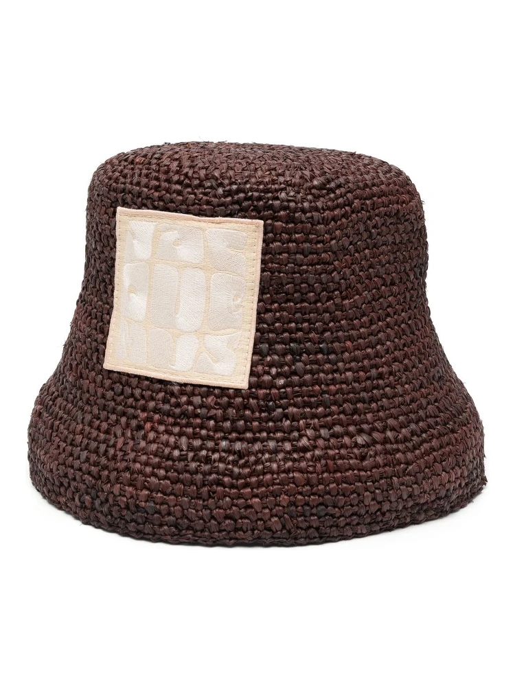 Ficiu Bucket Shape Patch Detail Hat In Brown