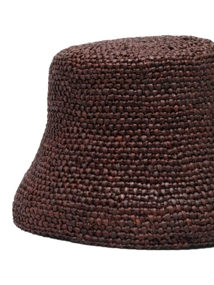 Ficiu Bucket Shape Patch Detail Hat In Brown alternative