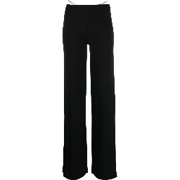 crystal-thong flared trousers