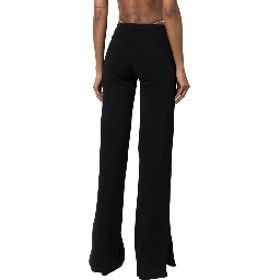 crystal-thong flared trousers