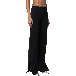 crystal-thong flared trousers