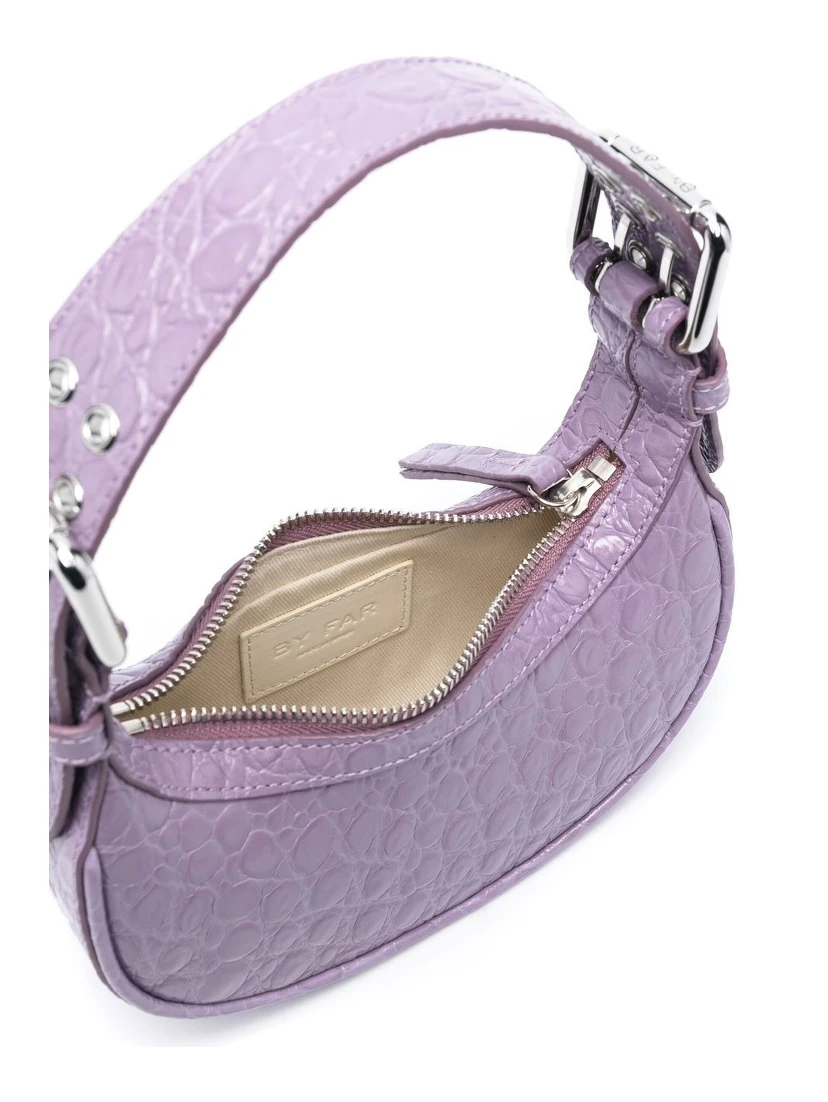 Mini Soho Croco Embossed Leather Shoulder Bag In Purple