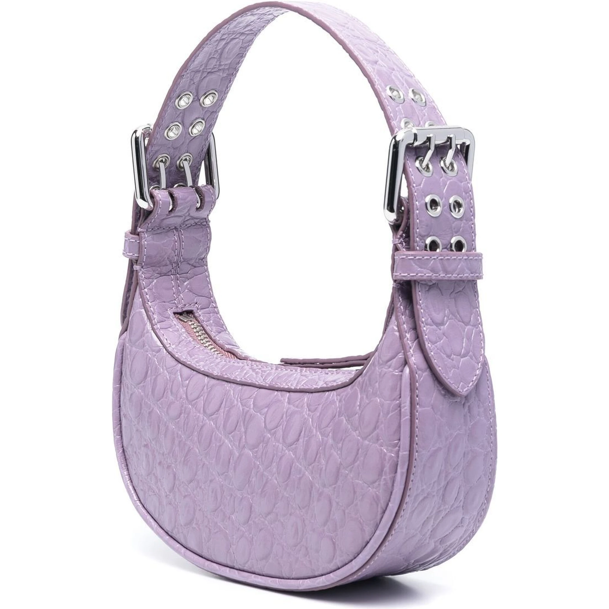 Mini Soho Croco Embossed Leather Shoulder Bag In Purple