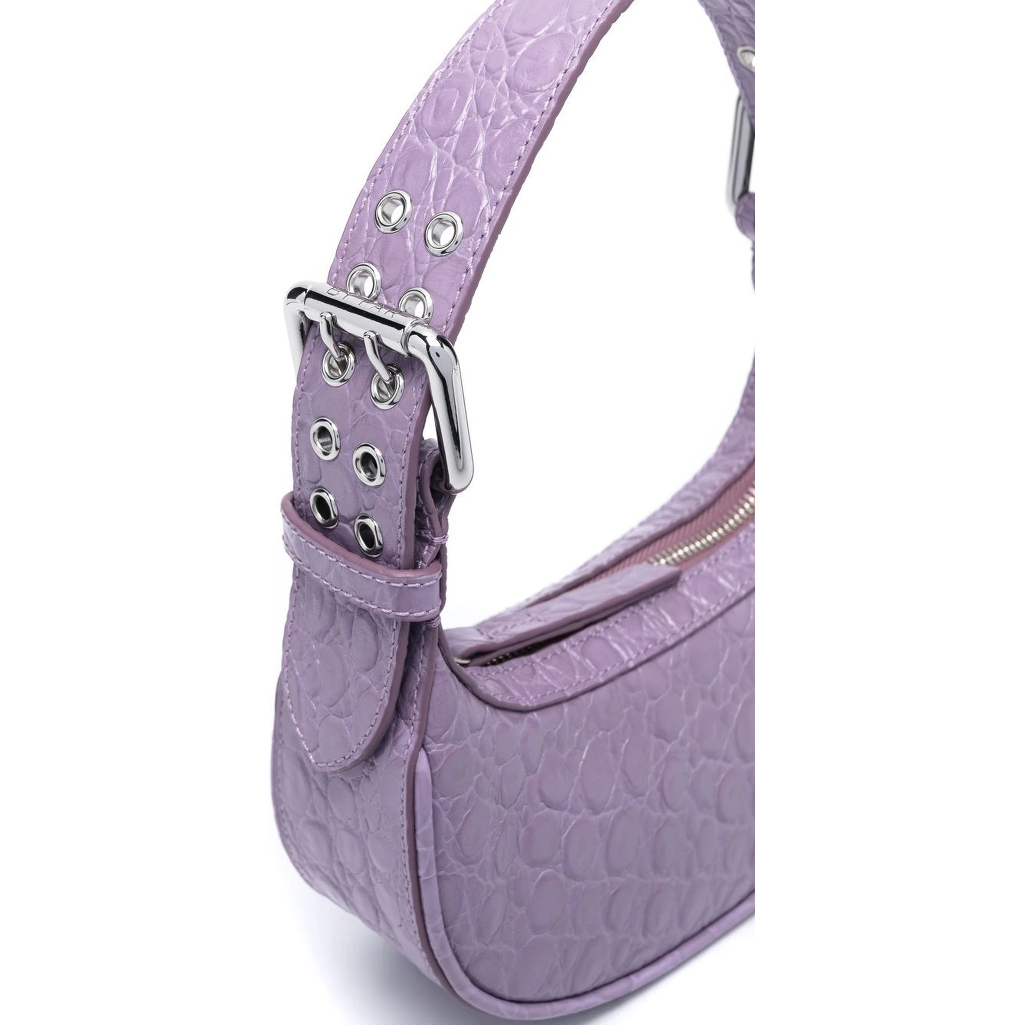Mini Soho Croco Embossed Leather Shoulder Bag In Purple