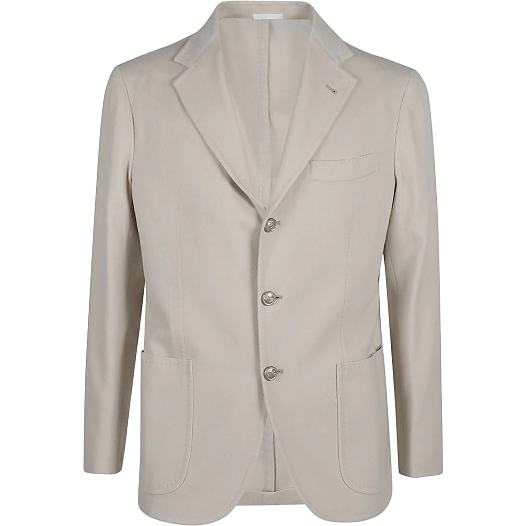 Light Grey Single-breasted Wool Blazer