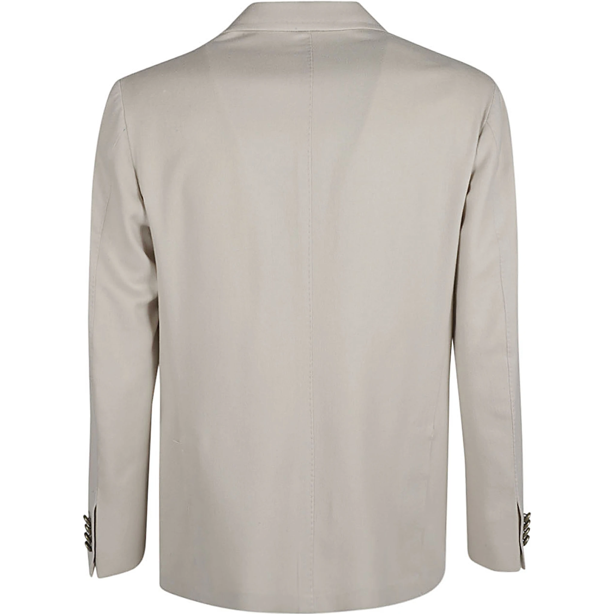 Light Grey Single-breasted Wool Blazer