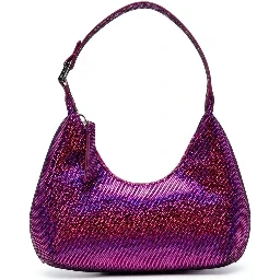 Baby Amber Leather Shoulder Bag In Purple
