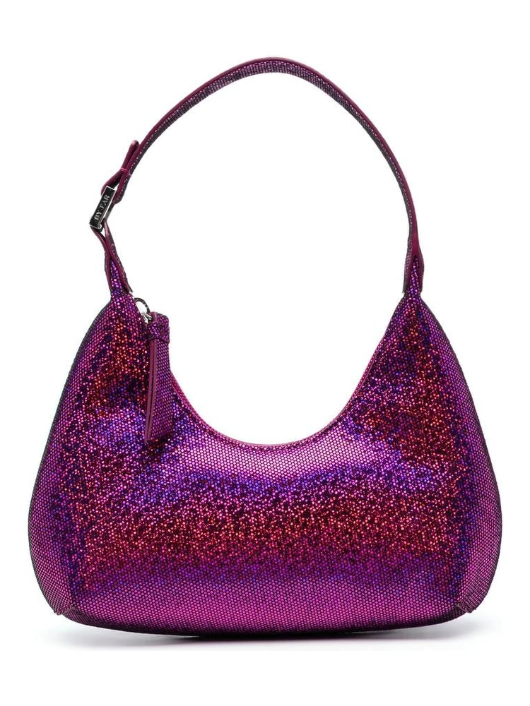 Baby Amber Leather Shoulder Bag In Purple