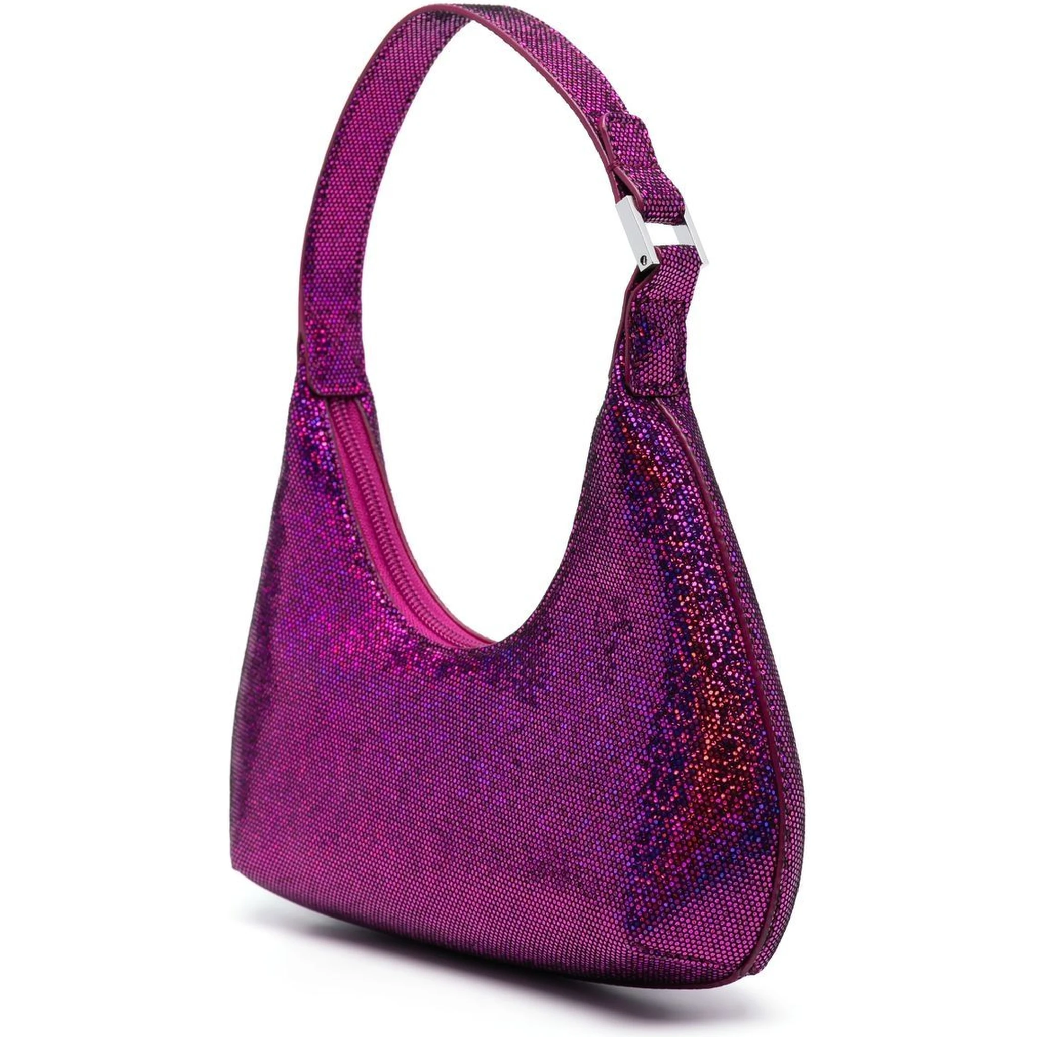 Baby Amber Leather Shoulder Bag In Purple
