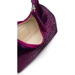 Baby Amber Leather Shoulder Bag In Purple