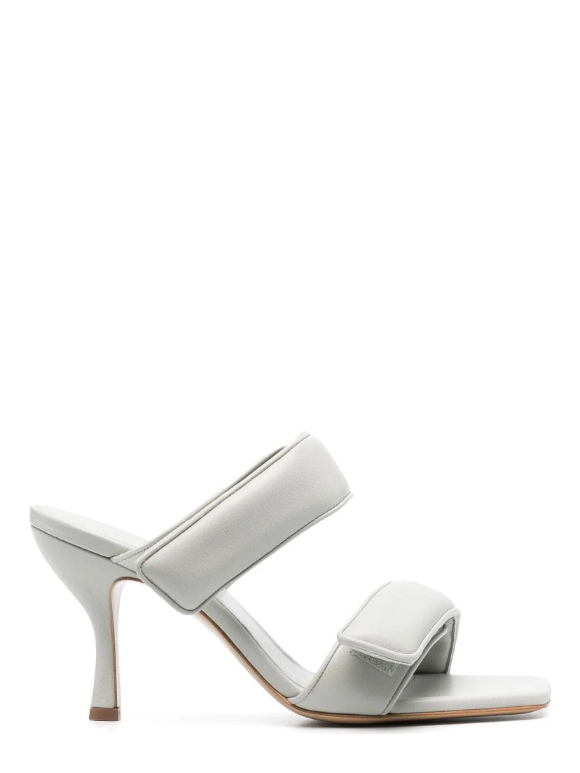 Grey 80mm Perni Leather Heel In Gray