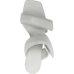 Grey 80mm Perni Leather Heel In Gray