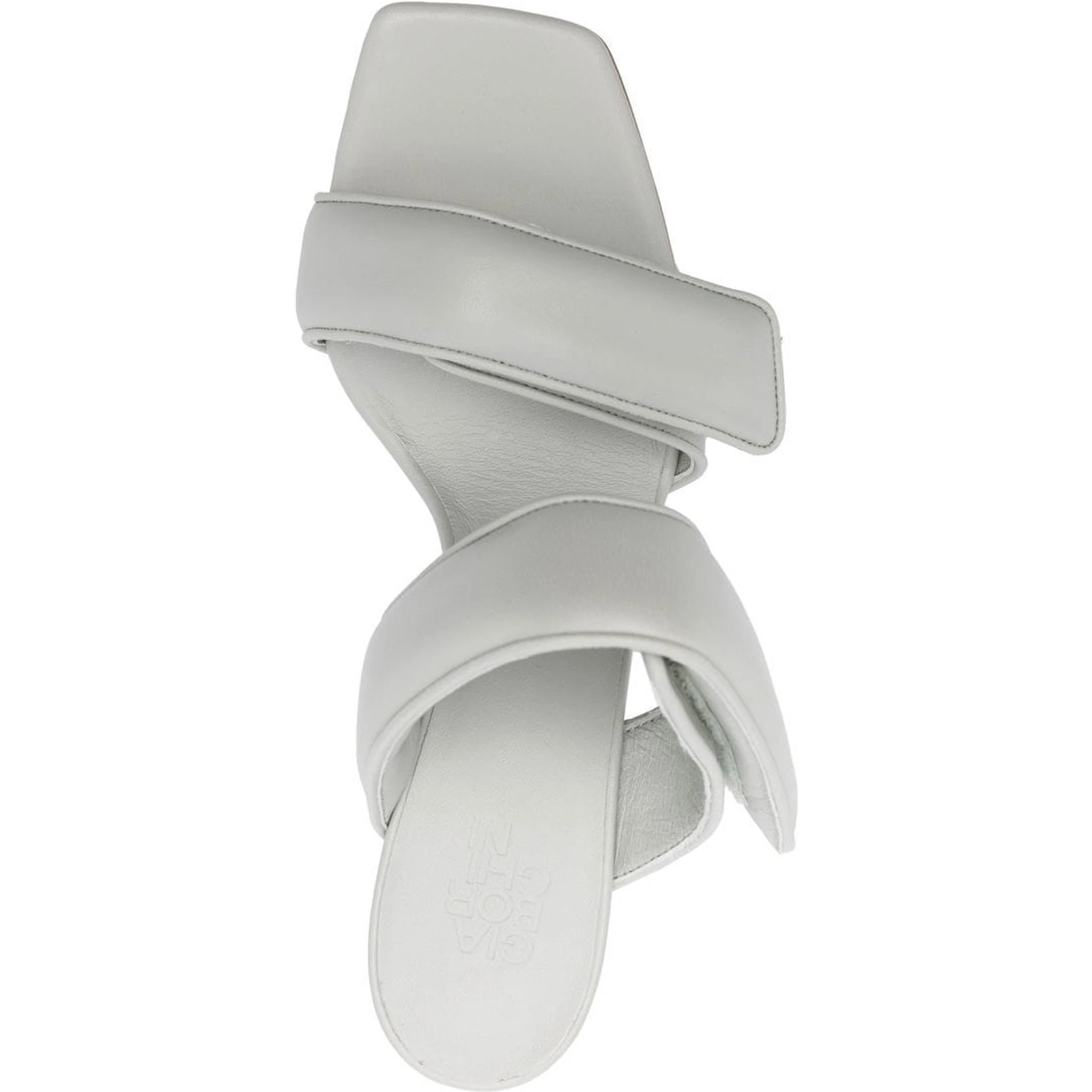 Grey 80mm Perni Leather Heel In Gray