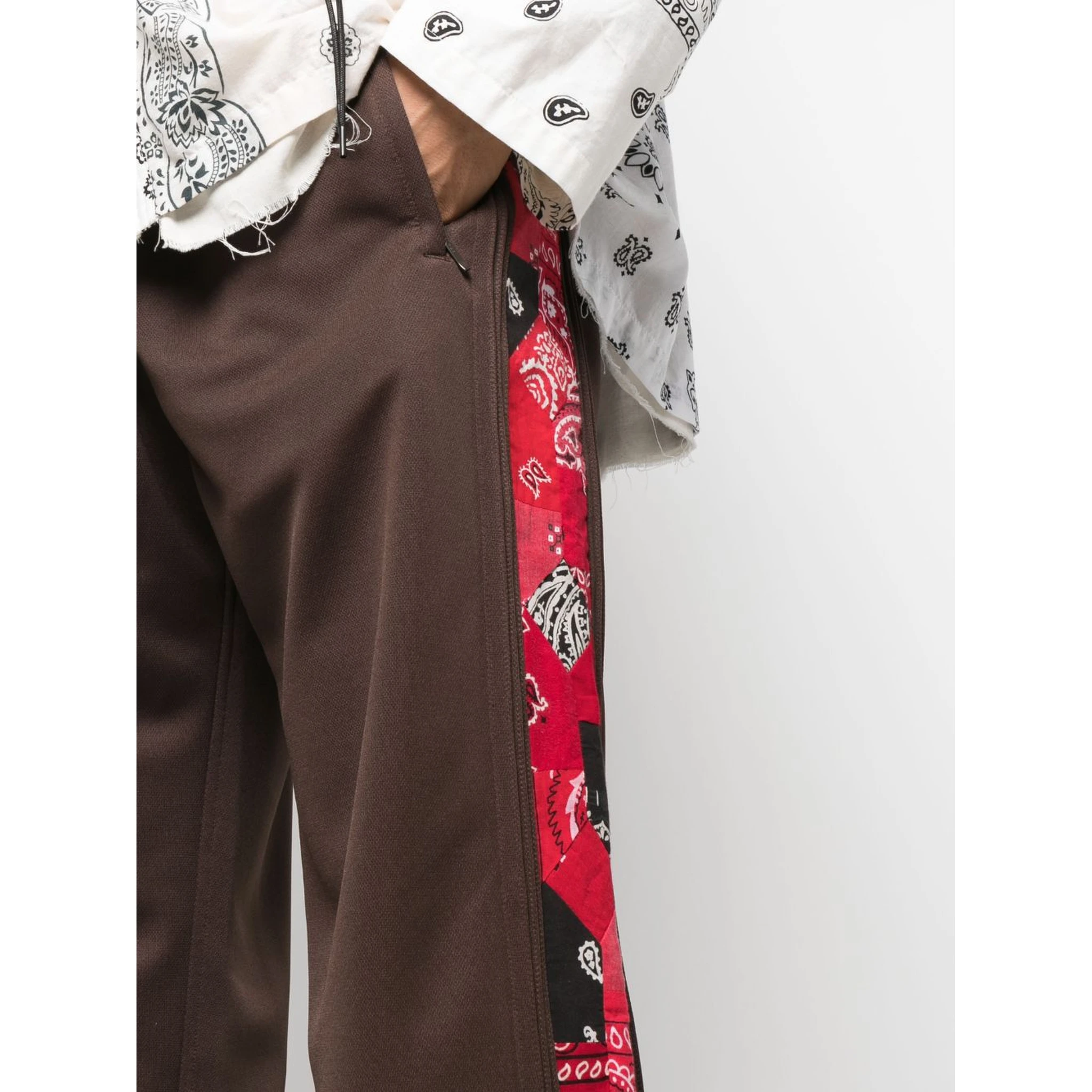 Printed Bandana Trousers In Brown