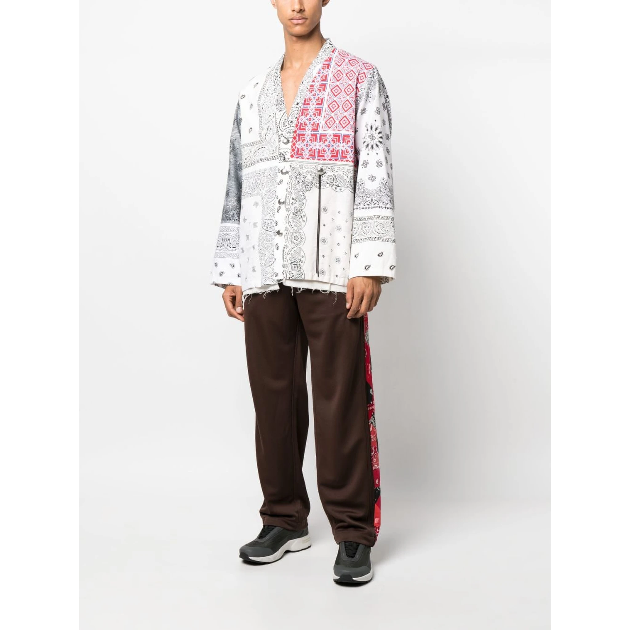 Printed Bandana Trousers In Brown