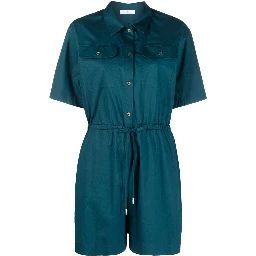 pocket short-sleeve playsuit