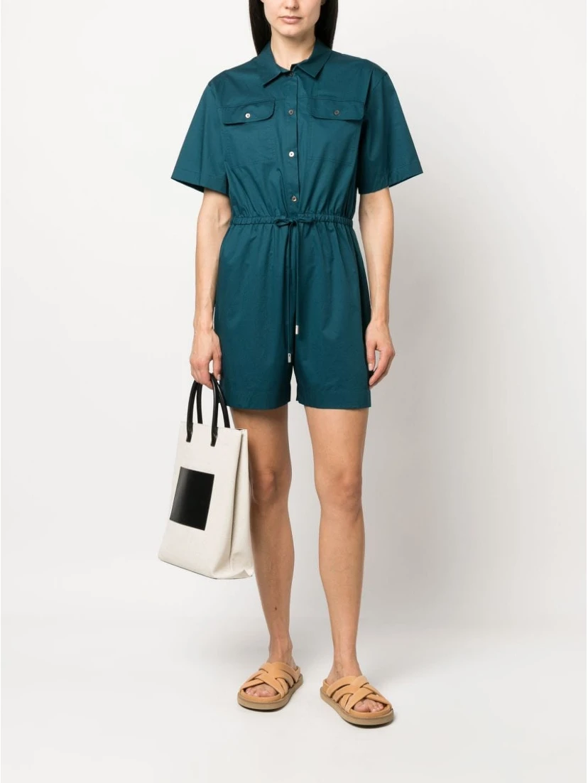 pocket short-sleeve playsuit