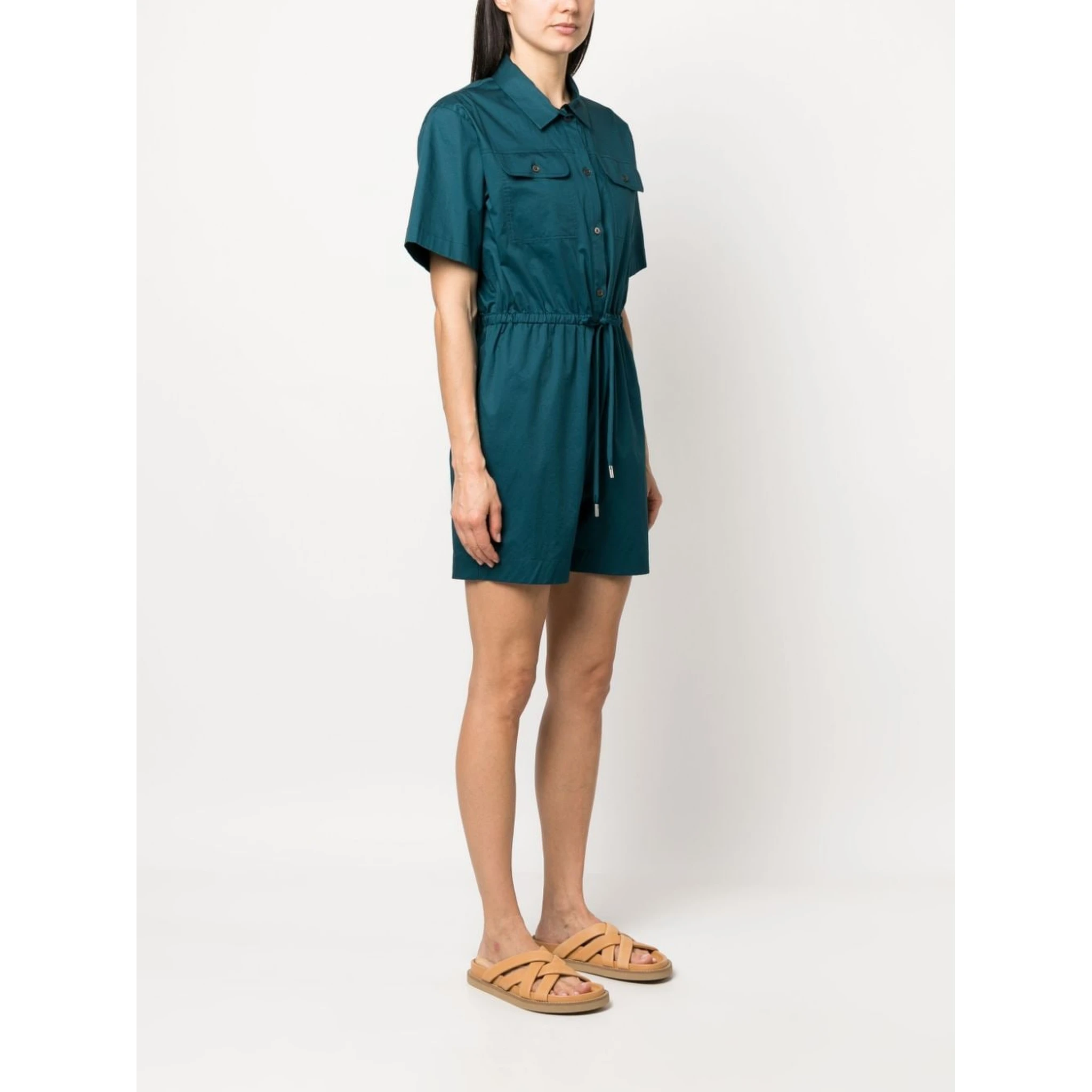 pocket short-sleeve playsuit