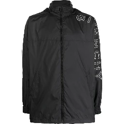 Nylon Sports Jacket With Logo In Black