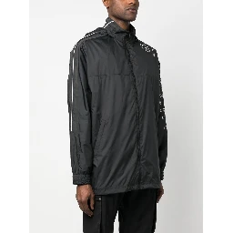 Nylon Sports Jacket With Logo In Black