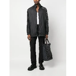 Nylon Sports Jacket With Logo In Black