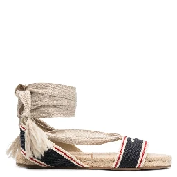 Ankle Tie Sandals In Multi