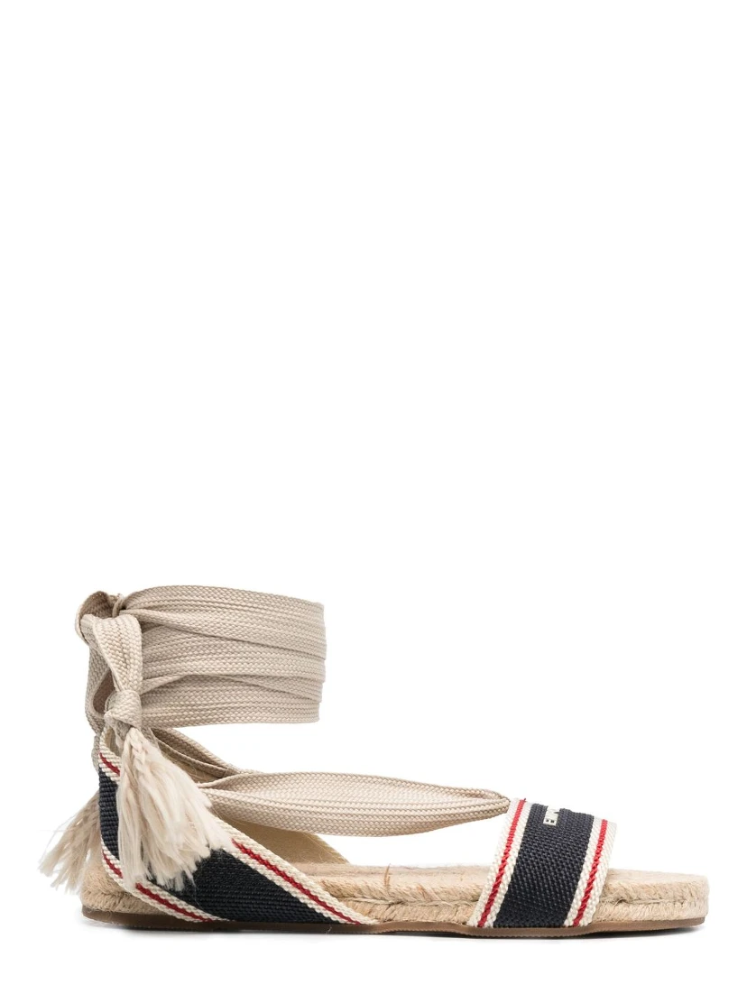 Ankle Tie Sandals In Multi