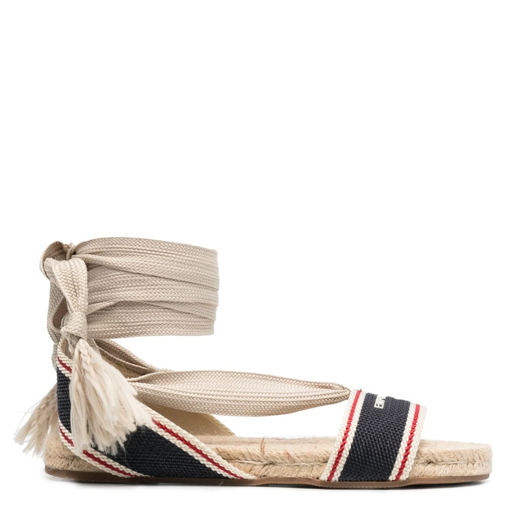 Ankle Tie Sandals In Multi