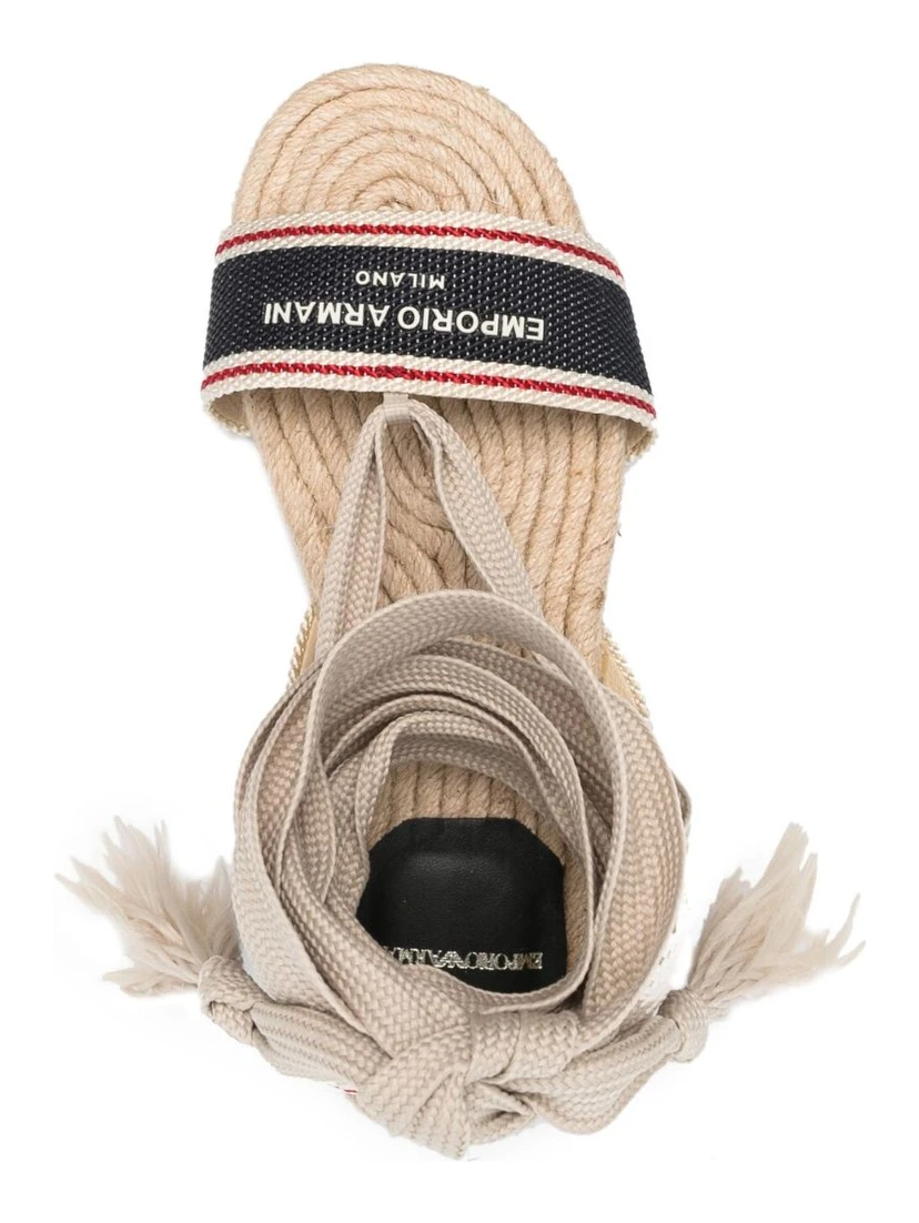 Ankle Tie Sandals In Multi