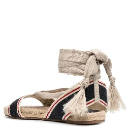 Ankle Tie Sandals In Multi