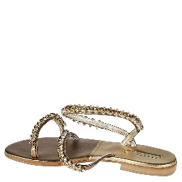 Golden Jewel Leather Sandal