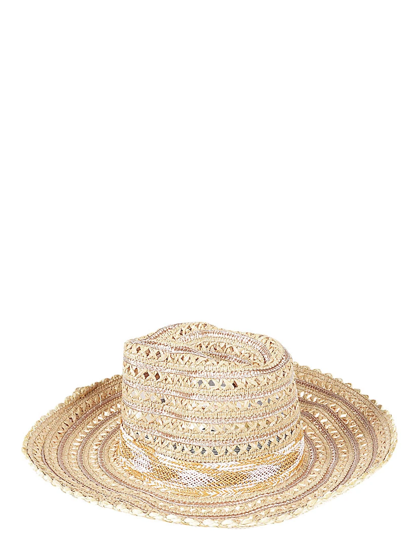 Multicolor Raffia Sombrero Hat