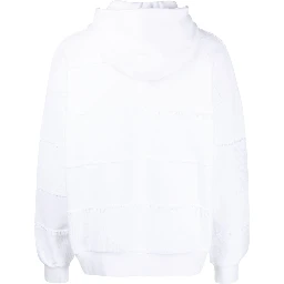 Hooded Organic Cotton Sweater In White