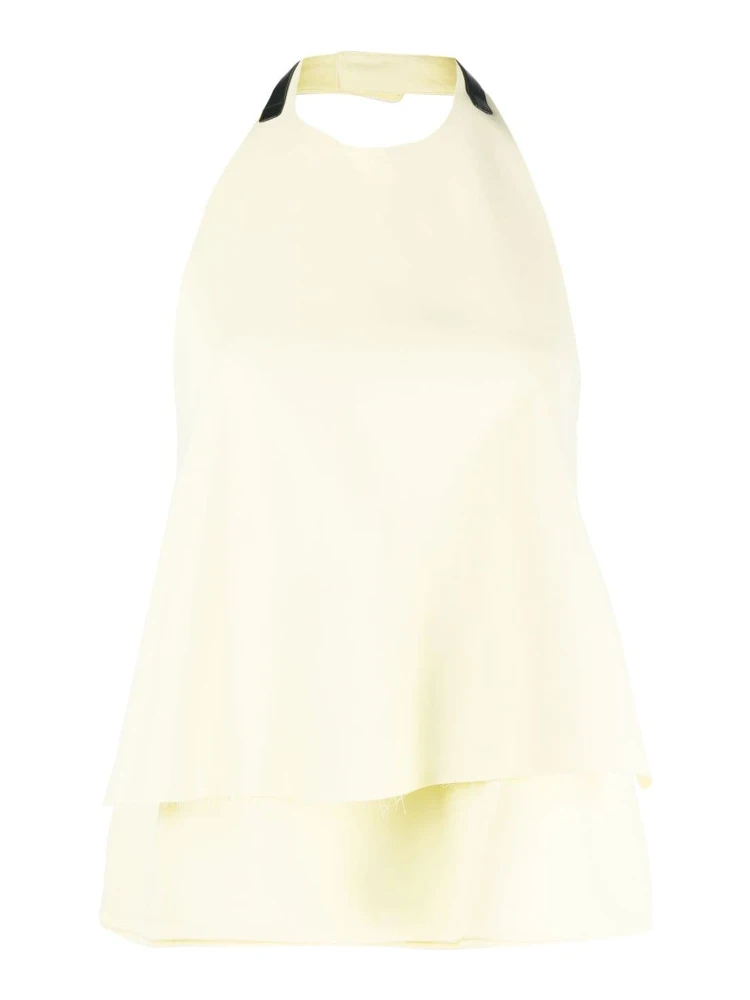 halterneck open-back top