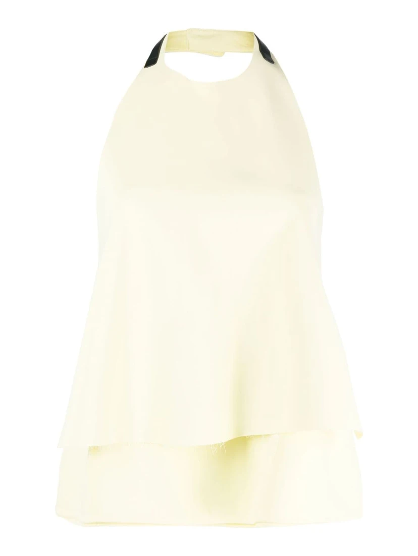 halterneck open-back top