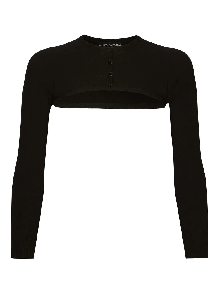 KIM DOLCE&GABBANA cropped button-fastening cardigan