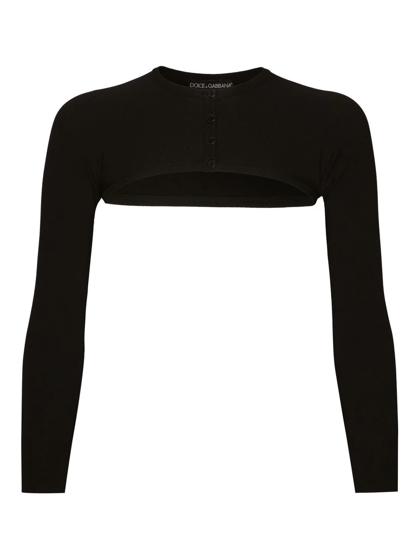 KIM DOLCE&GABBANA cropped button-fastening cardigan