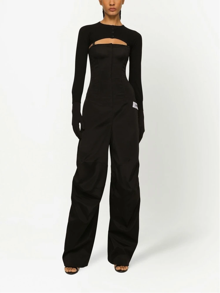 KIM DOLCE&GABBANA cropped button-fastening cardigan alternative