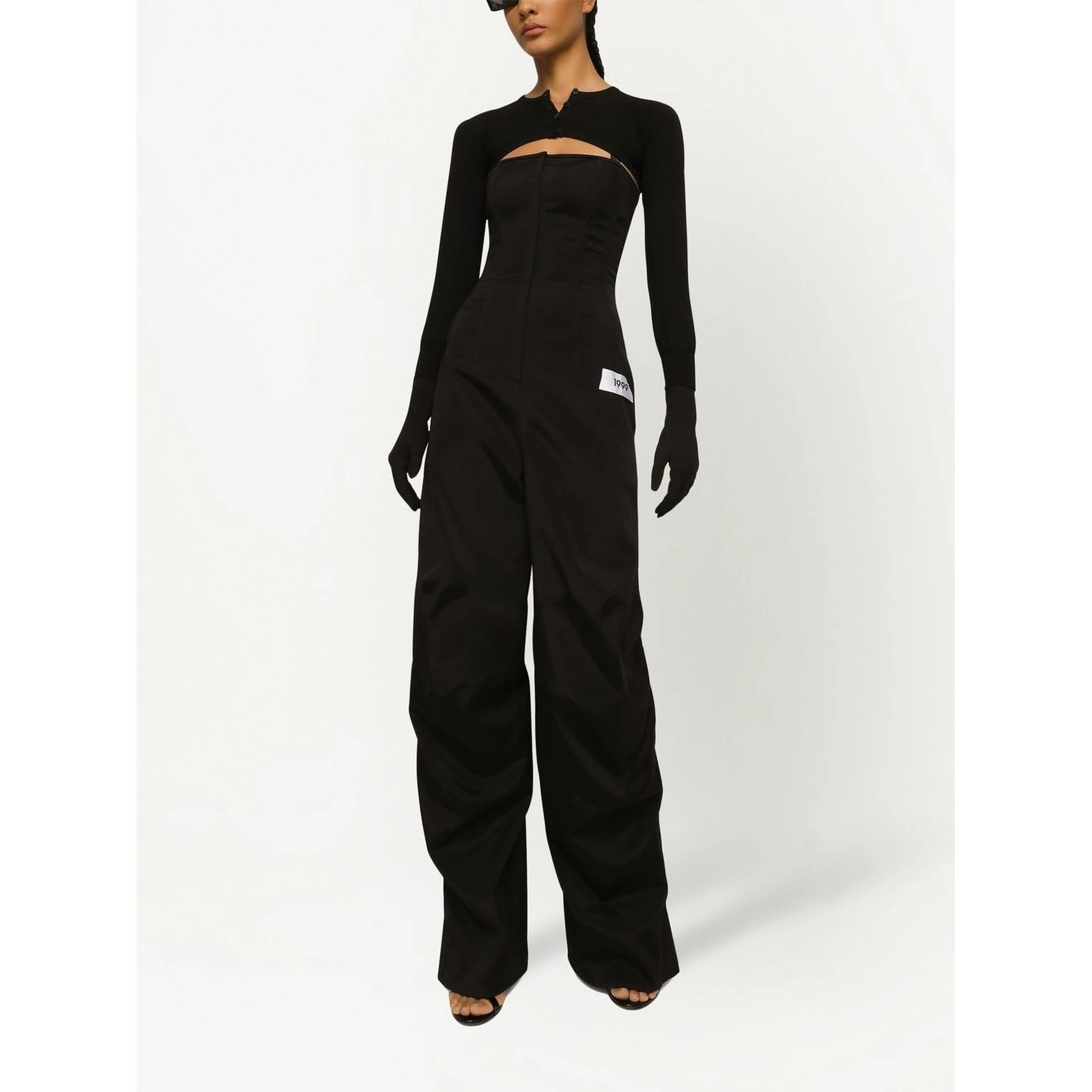 KIM DOLCE&GABBANA cropped button-fastening cardigan