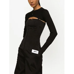 KIM DOLCE&GABBANA cropped button-fastening cardigan